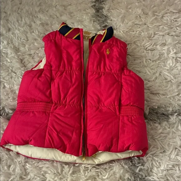 Pink Puffer Vest with Logo - Picture 1 of 7